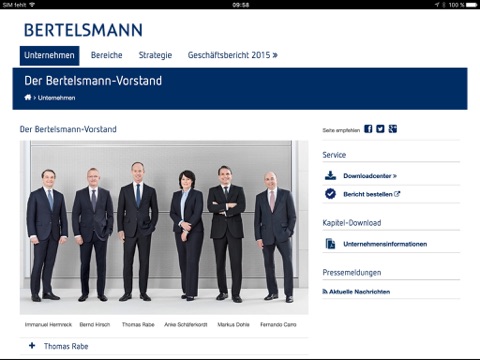 Bertelsmann Geschäftsbericht 2015 screenshot 2
