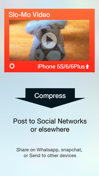 SloMo Share for iPhone 5S - Share slow motion videos to Instagram, whatsapp, and eleswhere Screenshot 1