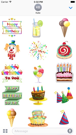 Birthday Stickers Pack for iMessage(圖2)-速報App