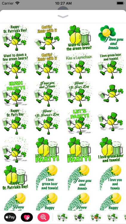 Tennis St. Pat's Stickers