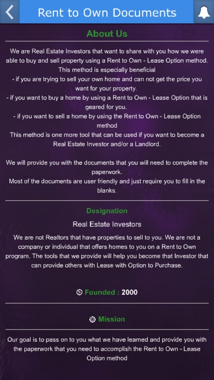 Rent to Own Documents