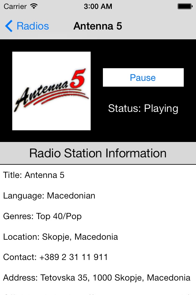 Macedonia Radio Live Player (Macedonian / Македонија / македонски јазик радио) screenshot 3