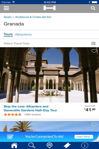 Granada Hotels + Compare and Booking Hotel for Tonight with map and travel tour screenshot 2