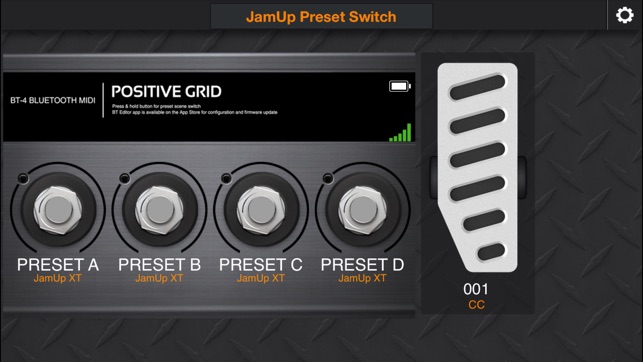 BT Bluetooth MIDI Pedal Editor