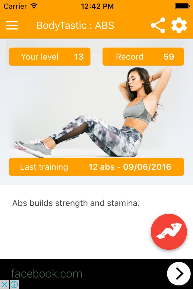 BodyTastic: ABS 6 pack Workout Excercise abdominal screenshot 2