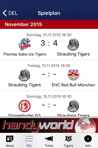 Straubing Tigers screenshot 3