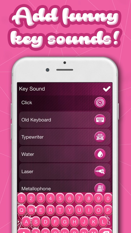 Girly Keyboards with Pink Background Theme & Emoji screenshot-4