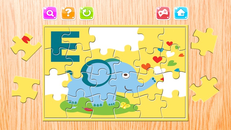 ABC Jigsaw Puzzle for Kids Alphabet & Animals Cute