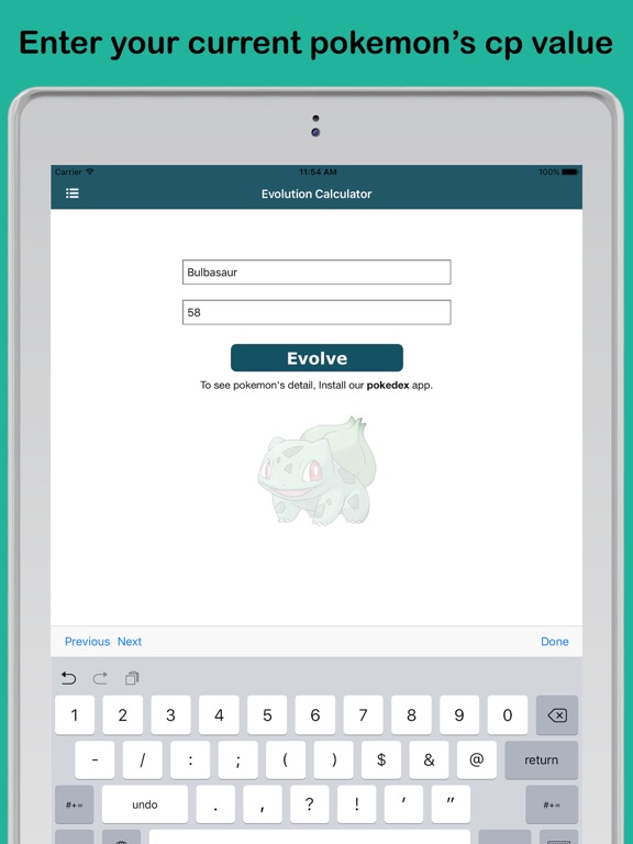 Telecharger Cp Iv Calculator Evolution Calc For Pokemon Go Pour Iphone Ipad Sur L App Store Utilitaires