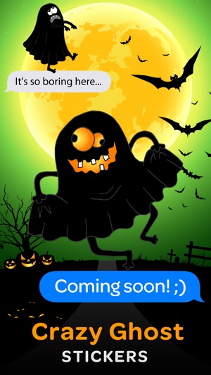 Crazy Ghost 2 - funny Stickers Smileys &