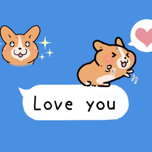 Fluffy Corgi Stickers