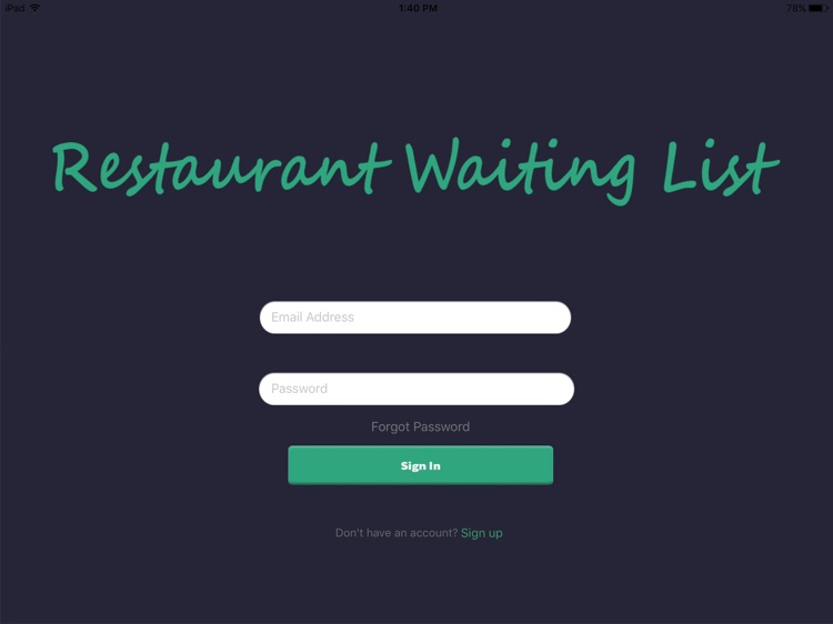 Restaurant Waiting List