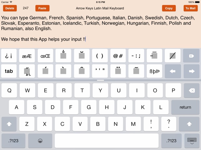 Arrow Keys Latin Mail Keyboard(圖3)-速報App