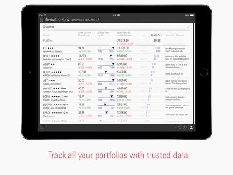 Morningstar for iPad screenshot 2