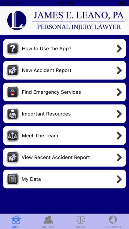 James E. Leano Injury Help App