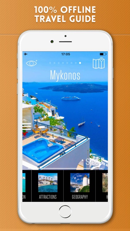 Mykonos Travel Guide and Offline City Street Map