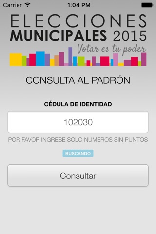 Padrón Elecciones Municipales 2015 screenshot 3