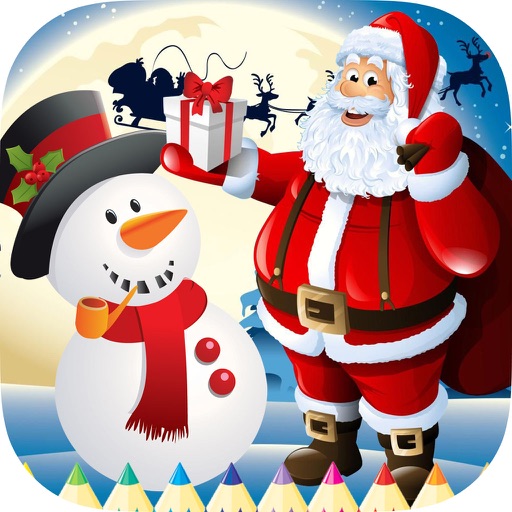 Coloring Book Christmas: Paint Santa,Gift,snowman iOS App