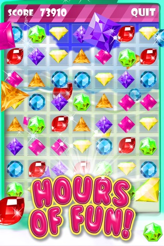 Jewel's Drop 2 Match-3 - diamond dream game and kids digger's mania hd free screenshot 3