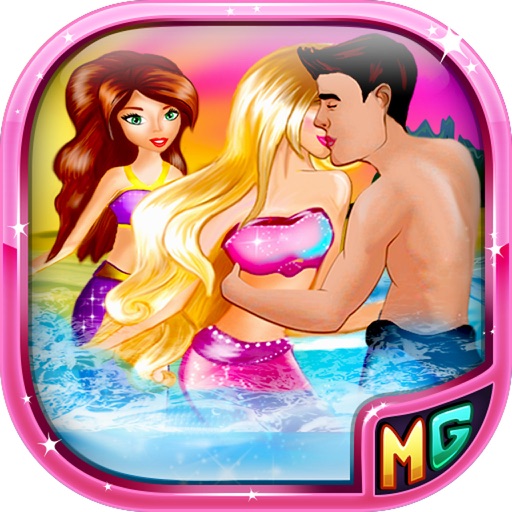 Princess Mermaid Kissing Icon