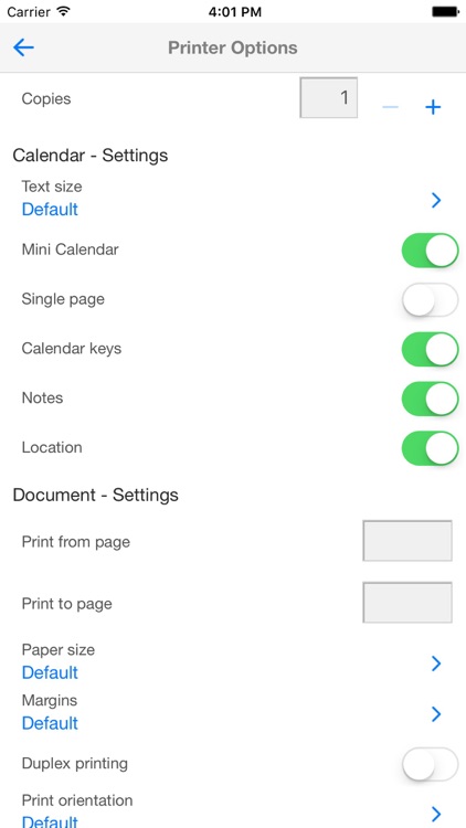 CalPrint for iPhone Calendar Printing