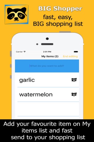 BIG Shopper - your BIG, easy, shopping list for your thumb screenshot 3