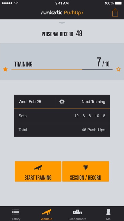 Runtastic Push-Ups PRO Trainer screenshot-0