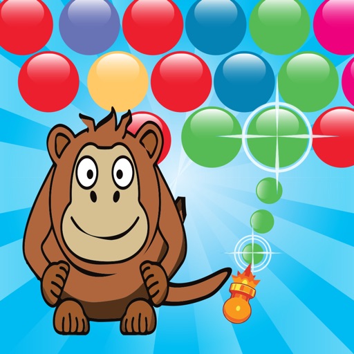 Adventure Monkey Bubble Shooter for Kids Free Play Icon