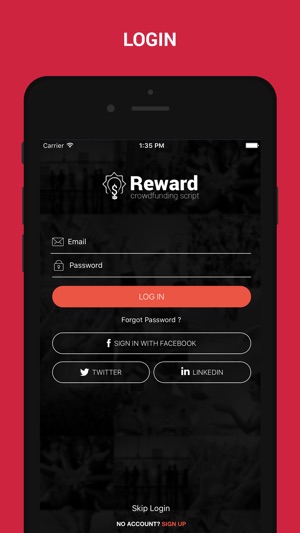 Reward Crowdfunding Software- App