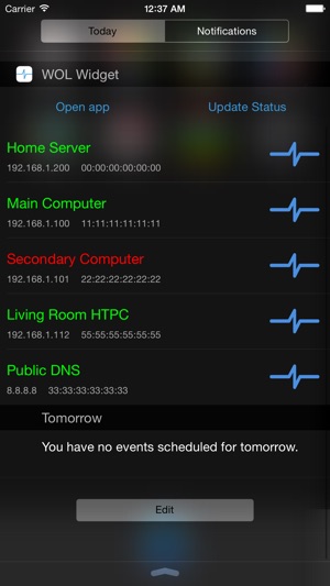 WOL Widget - Notification Center Wake On LAN(圖1)-速報App