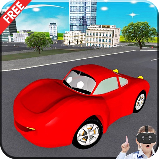VR Crazy Kids Car Driving Free Icon