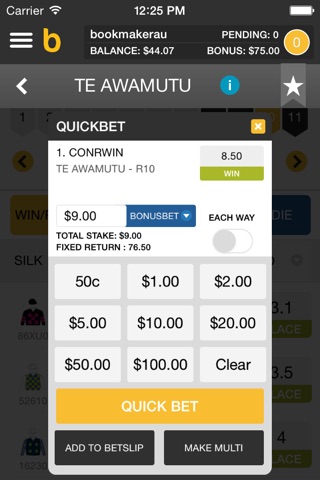 Bookmaker.com.au screenshot 2