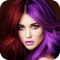 Hair Color Changer set all you have to do is take your own photo, brush your hair, and then choose different hair colors