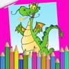 My Pet Dragon Coloring Book For Kids : Learn To Paint Little Dragon Cartoon And Monster Picture Free