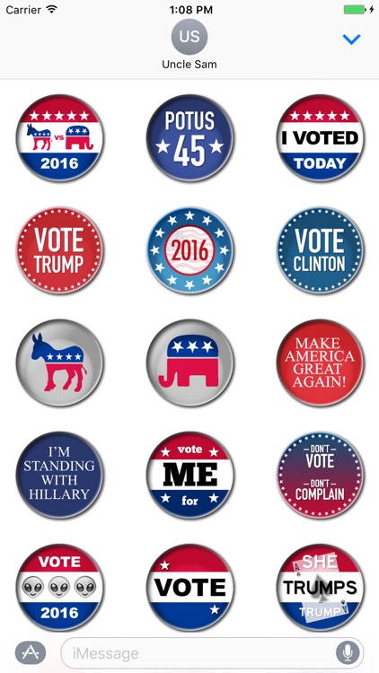 Campaign Election Buttons Vote 2016