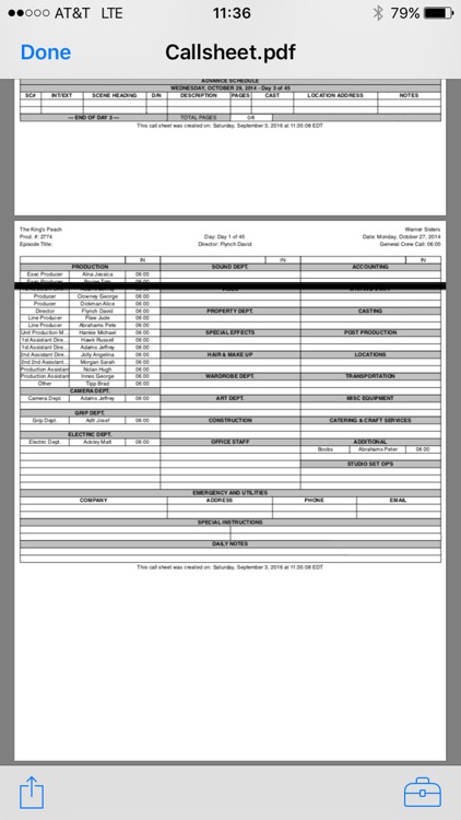 Pocket Call Sheet screenshot-4