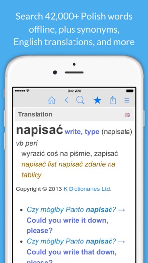 Polish Dictionary & Thesaurus +English T