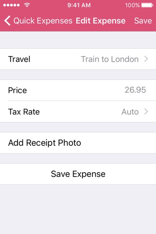 QuickExpenses for Kashflow - the fastest way to submit your expenses on the move screenshot 2
