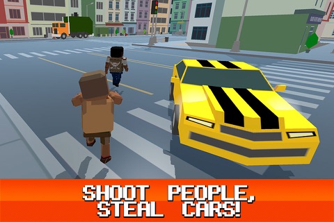 Pixel City: Crime Car Theft Race 3D Full screenshot 2