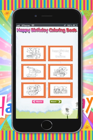 Happy Birthday Coloring Book screenshot 2