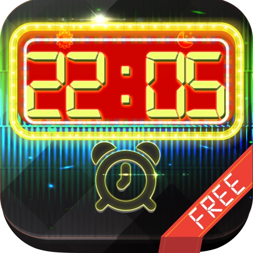 iClock – Neon Lights : Alarm Clock Wallpapers , Frames & Quotes Maker For Free icon