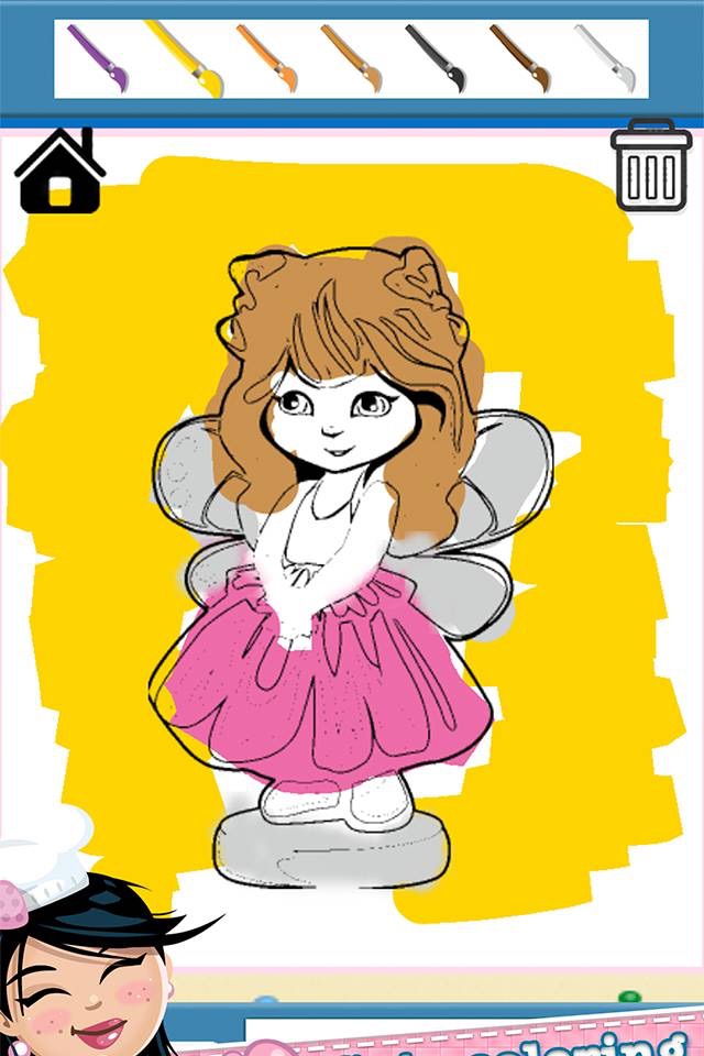 Princess Paint Draw Coloring good drawings for kid screenshot 4