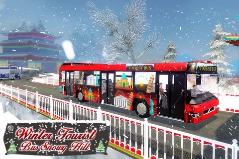 Winter Tourist Bus Snowy Hill screenshot 3