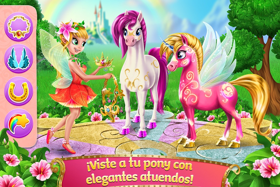 Princess Fairy Rush - Pony Rainbow Adventure screenshot 2
