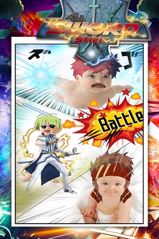 Manga & Anime Super Sword Art Sticker Camera screenshot 3