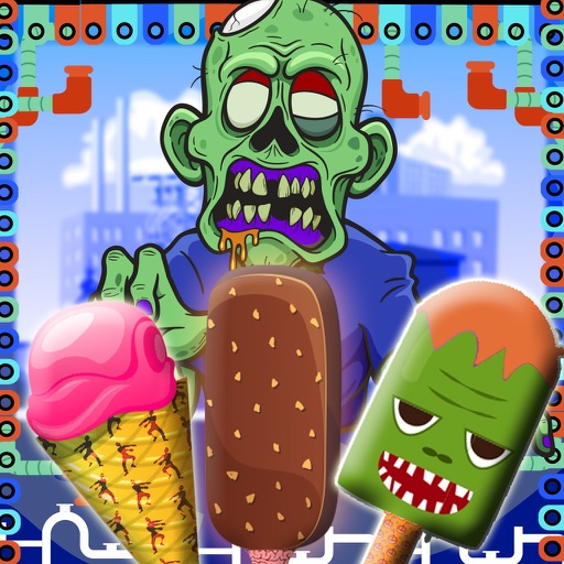 Zombie Ice Cream Factory Simulator - Learn how to make frozen snow cone,frosty icee popsicle and pops for zombies in this kitchen cooking game Icon