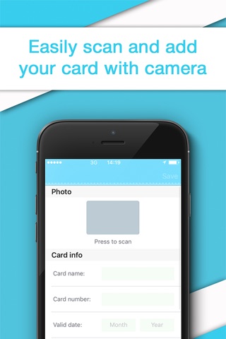 Credit Card Wallet - Scanner & Reader for Cards screenshot 2