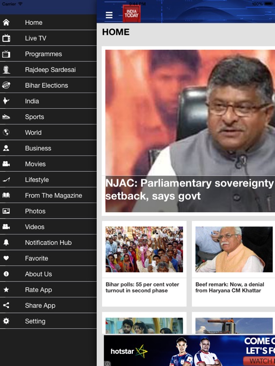 India Today Live for iPad
