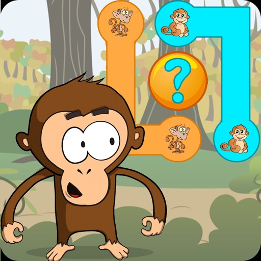 Monkey Match Race - Pair up Game for Little Kids Icon