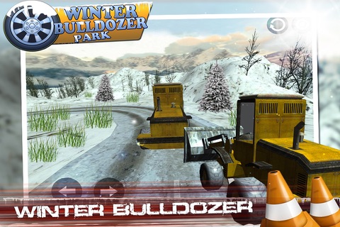 3D Winter Bulldozer Park Games screenshot 2